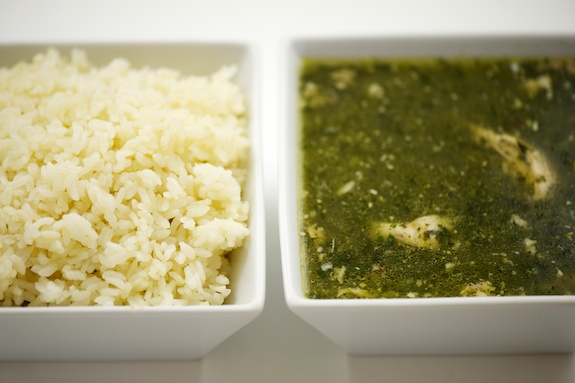 mloukhiyye and rice