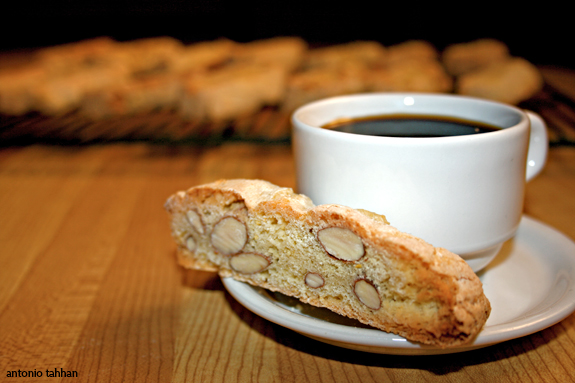 biscotti with coffee
