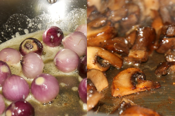 sweating the carrots and onions