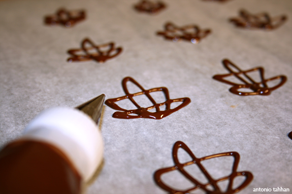 piping chocolate design