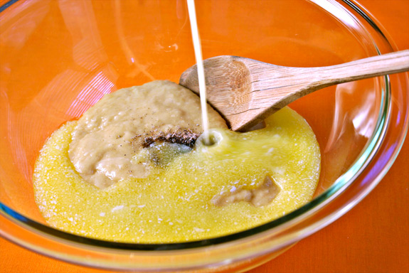 a stream of melted butter melted butter