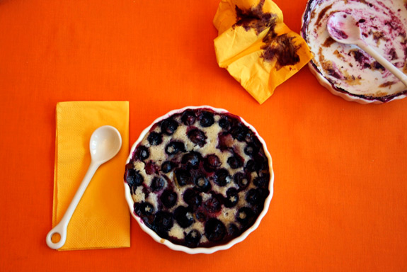 blueberry cardamom clafoutis