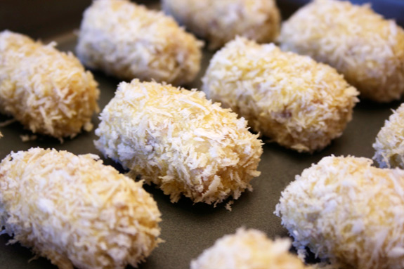 panko-breaded, ready to fry breaded croquettes