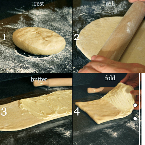 puff pastry dough folding