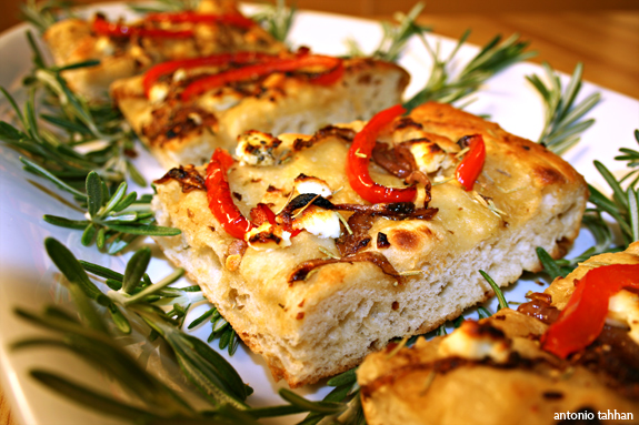 Rstd Red Pepper & Caramelized Onion Focaccia