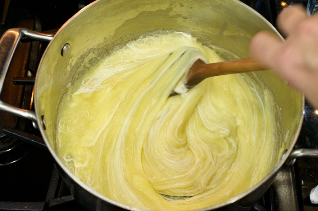 cheese-semolina swirl