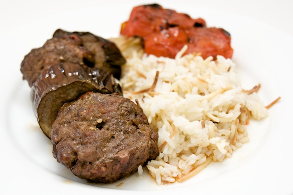 kabab banjan (كباب بنجان) eggplant kabab