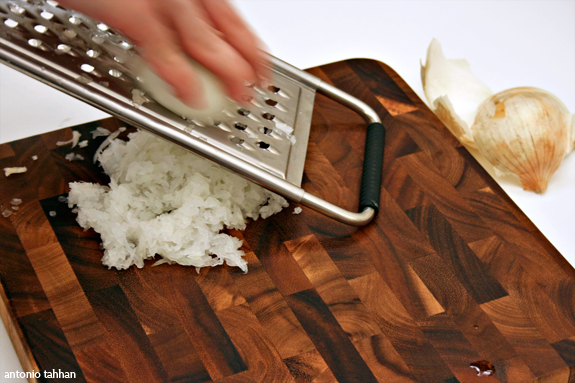grating onions
