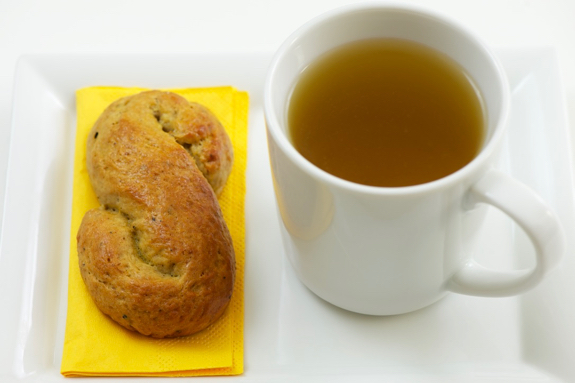 Kleejah served with tea Kleejah served with tea