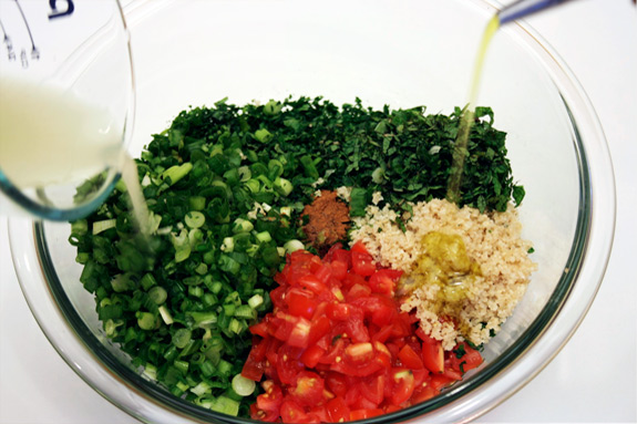 lemon juice + olive oil dressing tabbouleh dressing