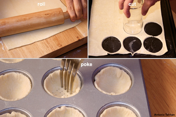 simple/cute puff pastry cups making puff pastry cups