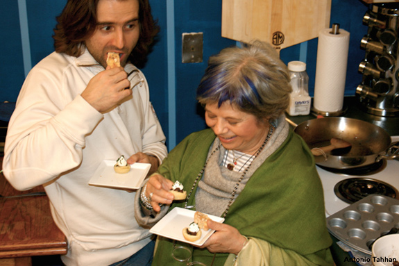 eating puff pastry mushroom cups