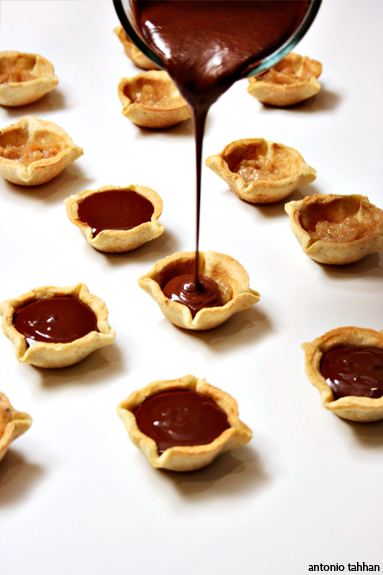 a pool of chocolate