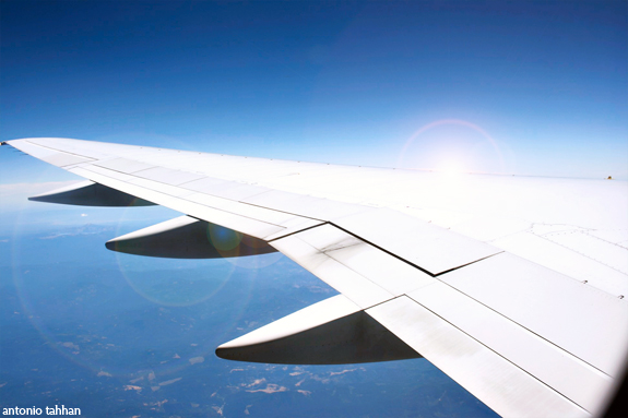 view from the plane