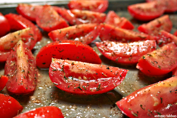dressed tomatoes