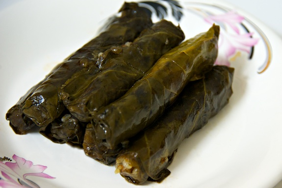 stuffed chard leaves