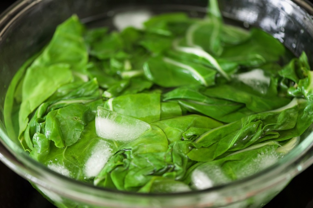 mise en place shock in ice bath