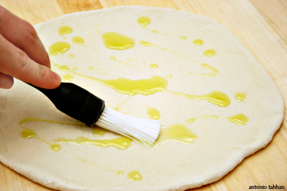 brush the olive oil